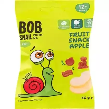 Цукерки Bob Snail натуральні яблуко  40 г