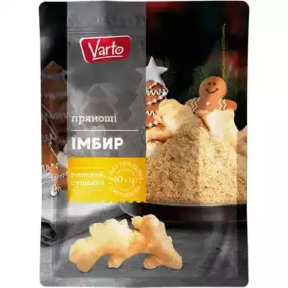 Приправа Varto імбир сушений мелений 40 г