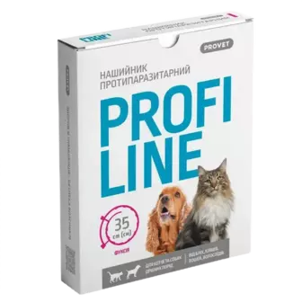 Нашийник для котів та собак PROVET Profiline 35 см - фуксія