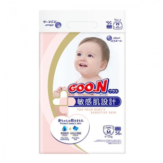 Підгузки Goo.N Plus для дітей 6-11 кг М 56 штук (21000628)