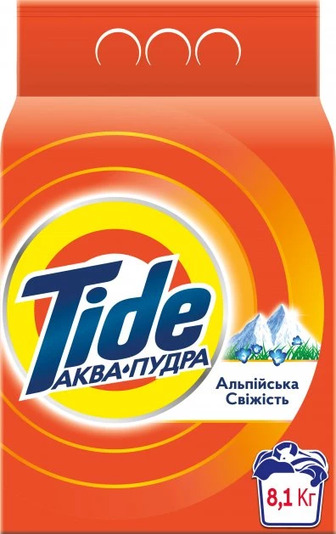 Пральний порошок Tide Аква-Пудра Альпійська свіжість, 8.1 кг