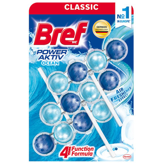 Блоки для унітазу Bref Color Aktiv Океанський бриз, 150 г, 3 шт.